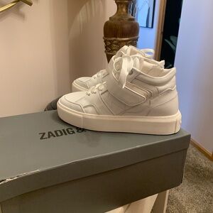 Zadig & Voltaire White Leather High-Tops